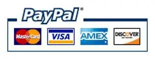 We accept PayPal, Mastercard, Visa, Amex and Discover